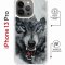Чехол-накладка iPhone 13 Pro Kruche Magrope Print Волк