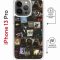 Чехол-накладка Apple iPhone 13 Pro (610630) Kruche PRINT Плейлисты