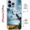 Чехол-накладка iPhone 13 Pro Kruche Magrope Print Журавли