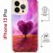Чехол-накладка Apple iPhone 13 Pro (610630) Kruche PRINT Pink heart