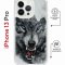 Чехол-накладка iPhone 13 Pro Kruche Magrope Print Волк