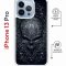 Чехол-накладка Apple iPhone 13 Pro (610630) Kruche PRINT Череп техно