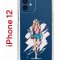 Чехол-накладка iPhone 12/12 Pro Kruche Print Fashion Girl