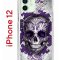 Чехол-накладка iPhone 12/12 Pro Kruche Print Sugar Skull