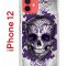 Чехол-накладка iPhone 12/12 Pro Kruche Print Sugar Skull