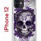 Чехол-накладка iPhone 12/12 Pro Kruche Print Sugar Skull