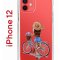 Чехол-накладка iPhone 12/12 Pro Kruche Print Велосипедная прогулка