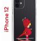 Чехол-накладка iPhone 12/12 Pro Kruche Print Девочка с зонтом