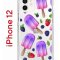 Чехол-накладка iPhone 12/12 Pro Kruche Print Ice Cream