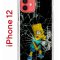 Чехол-накладка iPhone 12/12 Pro Kruche Print Барт Симпсон