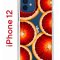 Чехол-накладка iPhone 12/12 Pro Kruche Print Orange