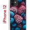 Чехол-накладка iPhone 12/12 Pro Kruche Print Fresh berries