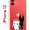 Чехол-накладка iPhone 12/12 Pro Kruche Print Angel Demon