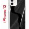 Чехол-накладка Apple iPhone 12  (588925) Kruche PRINT Line black