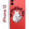 Чехол-накладка Apple iPhone 12  (588925) Kruche PRINT J-Cat