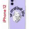 Чехол-накладка Apple iPhone 12  (588925) Kruche PRINT J-Cat
