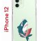 Чехол-накладка iPhone 12/12 Pro Kruche Print Акула