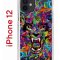 Чехол-накладка iPhone 12/12 Pro Kruche Print Colored beast