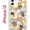 Чехол-накладка iPhone 12/12 Pro Kruche Print Котики