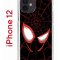 Чехол-накладка Apple iPhone 12  (588925) Kruche PRINT Человек-Паук черныи?