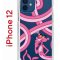 Чехол-накладка iPhone 12/12 Pro Kruche Print Розовая Пантера