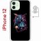 Чехол-накладка iPhone 12/12 Pro Kruche Magnet Print Retro Owl