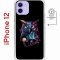 Чехол-накладка iPhone 12/12 Pro Kruche Magnet Print Retro Owl