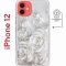 Чехол-накладка Apple iPhone 12  (598886) Kruche PRINT White roses