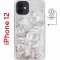 Чехол-накладка Apple iPhone 12  (598886) Kruche PRINT White roses