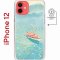 Чехол-накладка Apple iPhone 12  (598886) Kruche PRINT озеро цветов