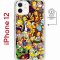 Чехол-накладка iPhone 12/12 Pro Kruche Magnet Print Симпсоны