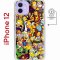 Чехол-накладка iPhone 12/12 Pro Kruche Magnet Print Симпсоны