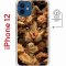 Чехол-накладка iPhone 12/12 Pro Kruche Magnet Print Котик с рыбками