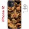 Чехол-накладка iPhone 12/12 Pro Kruche Magnet Print Котик с рыбками