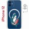 Чехол-накладка iPhone 12/12 Pro Kruche Magnet Print Акула