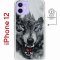 Чехол-накладка Apple iPhone 12  (598886) Kruche PRINT Волк