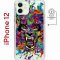 Чехол-накладка iPhone 12/12 Pro Kruche Magnet Print Colored beast