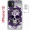 Чехол-накладка iPhone 12 Kruche Magnet Print Sugar Skull