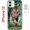 Чехол-накладка iPhone 12/12 Pro Kruche Magnet Print Крадущийся тигр