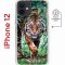 Чехол-накладка iPhone 12/12 Pro Kruche Magnet Print Крадущийся тигр