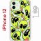 Чехол-накладка Apple iPhone 12  (598886) Kruche PRINT Инопланетянин