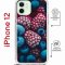 Чехол-накладка iPhone 12/12 Pro Kruche Magrope Print Fresh berries