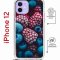 Чехол-накладка iPhone 12/12 Pro Kruche Magrope Print Fresh berries