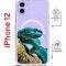 Чехол-накладка iPhone 12/12 Pro Kruche Magrope Print Змея