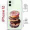 Чехол-накладка iPhone 12/12 Pro Kruche Magrope Print Donuts