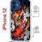 Чехол-накладка iPhone 12/12 Pro Kruche Magrope Print Кои