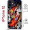 Чехол-накладка iPhone 12/12 Pro Kruche Magrope Print Кои