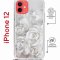 Чехол-накладка iPhone 12/12 Pro Kruche Magrope Print White roses