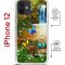 Чехол-накладка iPhone 12  Kruche Print Водопад