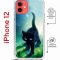 Чехол-накладка Apple iPhone 12  (598927) Kruche PRINT Черный кот